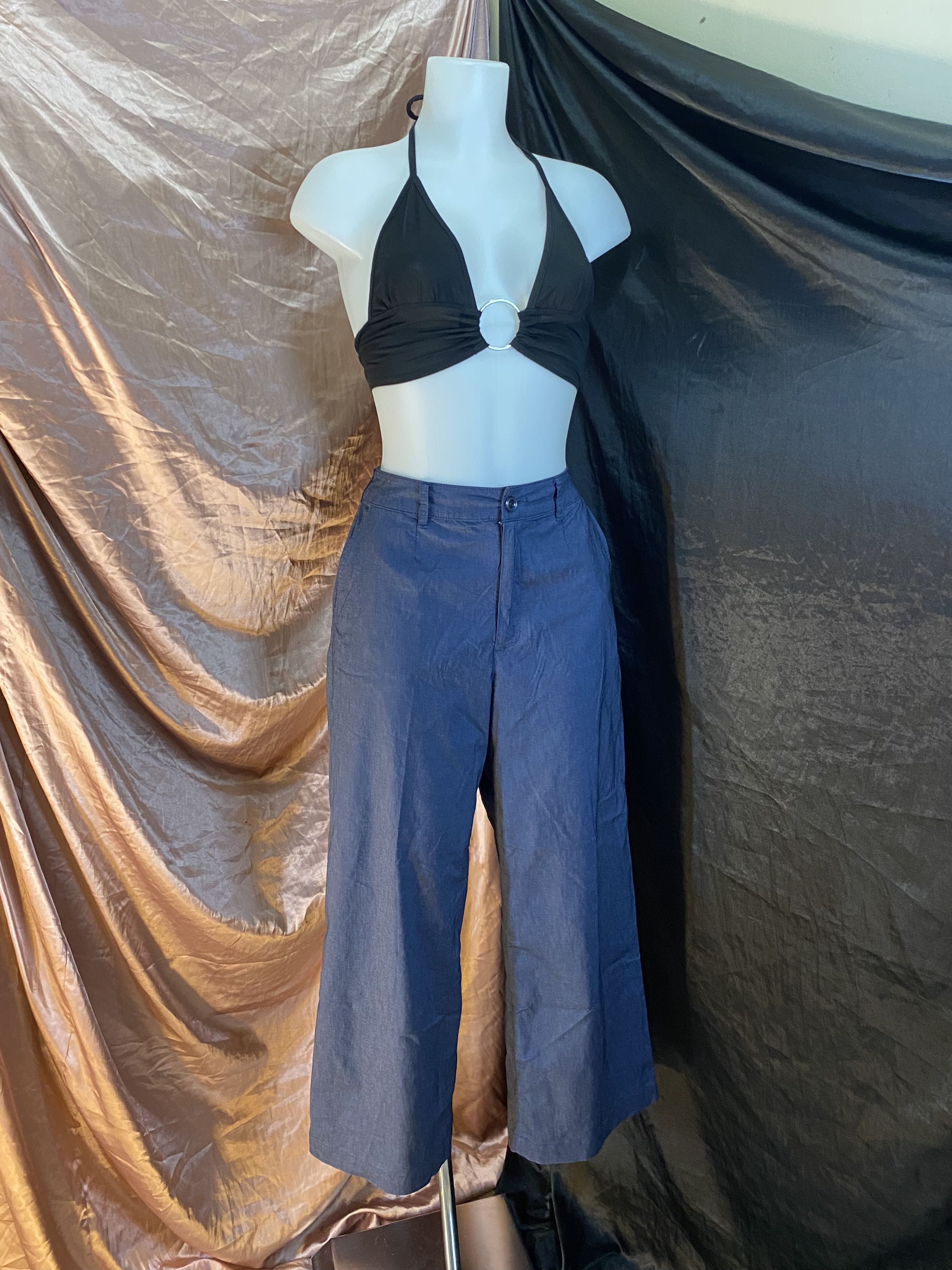 High Waisted Wide Leg Pants, Women's Fashion, Bottoms, Jeans on Carousell