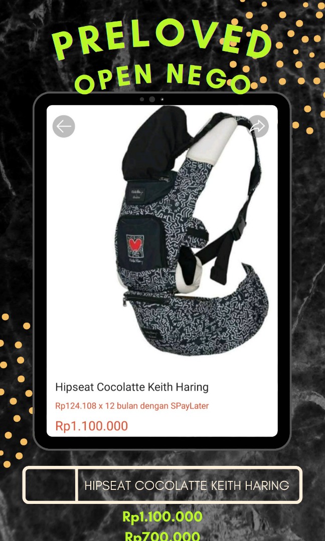 Hipseat cocolatte keith haring clearance