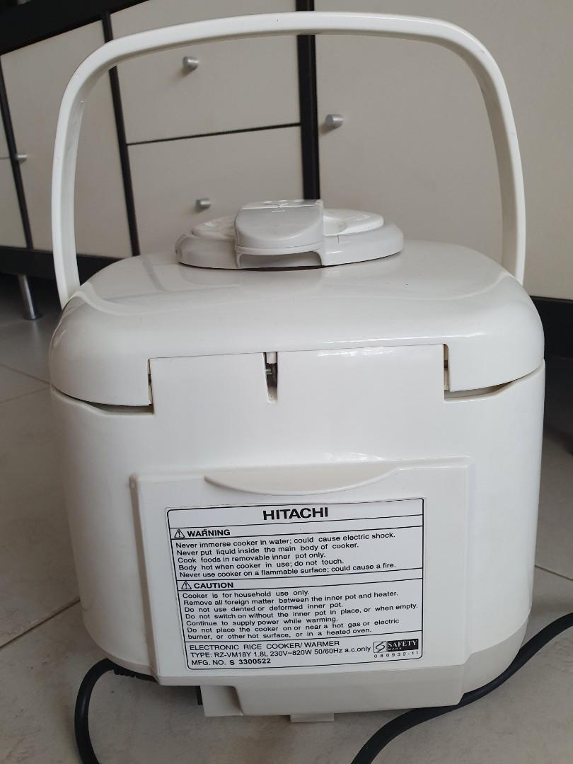 Hitachi 1.8l RZVM18Y rice cooker/warmer, TV & Home Appliances, Kitchen