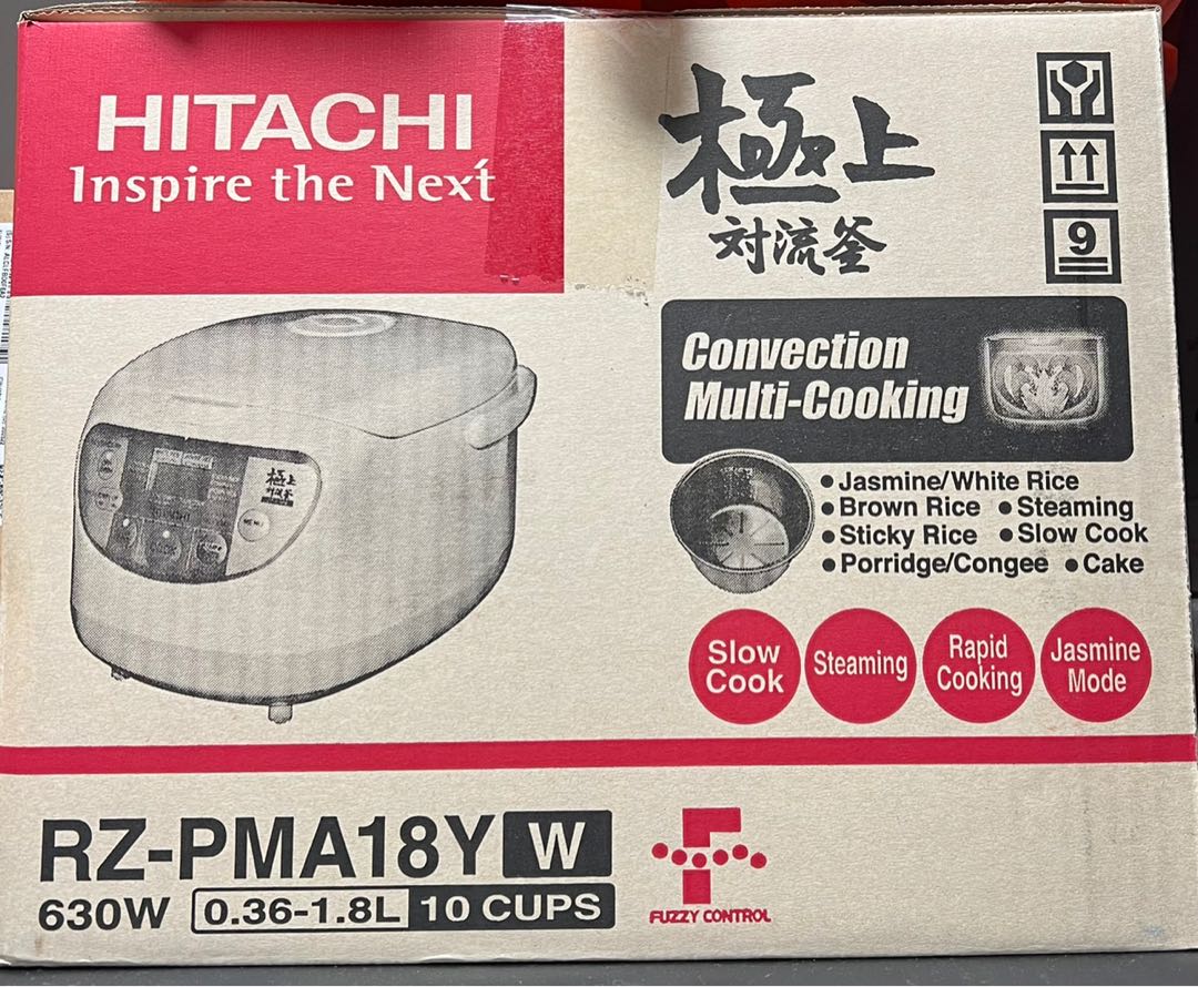 Hitachi Rice Cooker RZPMA18Y, TV & Home Appliances, Kitchen Appliances