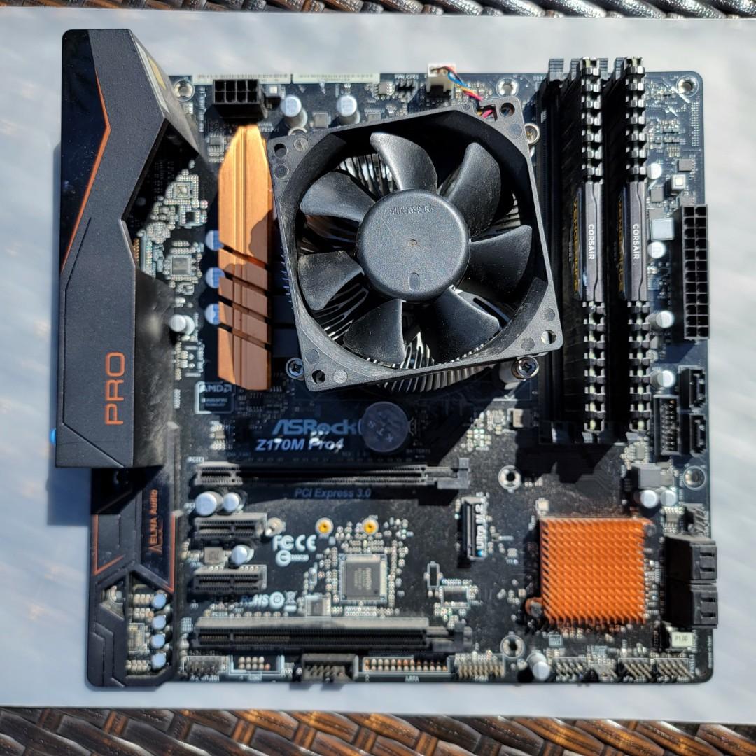 I7 6700k es , ASROCK Z170M Pro4, Corsair DDR4 2666mhz 16g x 2 (32G 