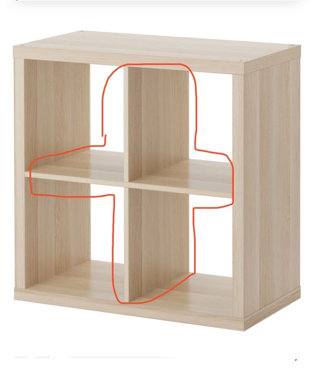 Ikea Kallax shelf divider, Furniture & Home Living, Furniture, Shelves