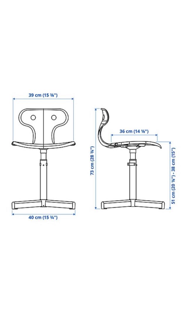 IKEA laptop table + chair, Furniture & Home Living, Furniture, Tables