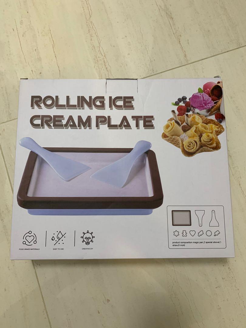 Instant Ice Cream Maker Pan Roller With 2 Scraper Cold Stone