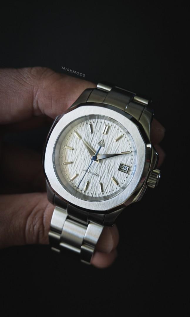 PO Seiko Mod SKX Nautilus White Birch Dial