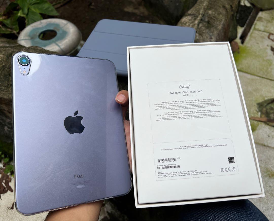 iPad Mini 6 wifi only Purple 64GB iBOX sebulanan Like New garansi