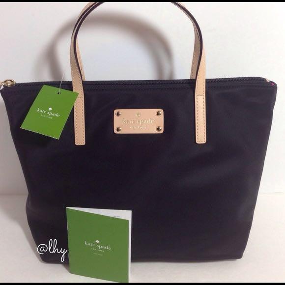 Kate Spade Black Nylon Kennedy Park Sophie Tote Handbag, Luxury, Bags &  Wallets on Carousell