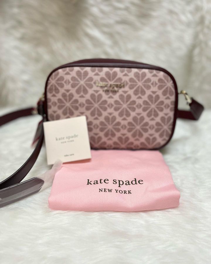 Kate Spade Ladies Pink Spade Flower Coated Canvas Infinite Medium Camera Bag  PXR00075-673 767883731772 - Handbags - Jomashop