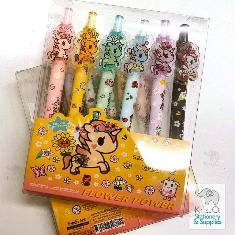 6pcs Treein Art x Tokidoki MultiPurpose Pen Stationery , Hobbies