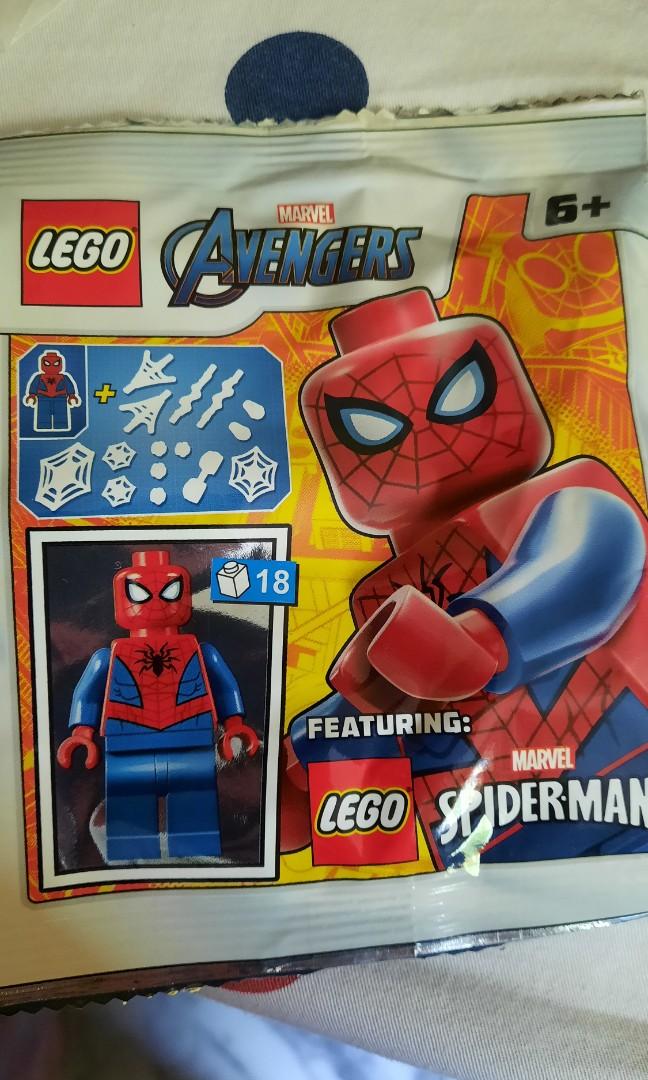 Lego Iron spider, spider man, Peter Parker with spider man cap
