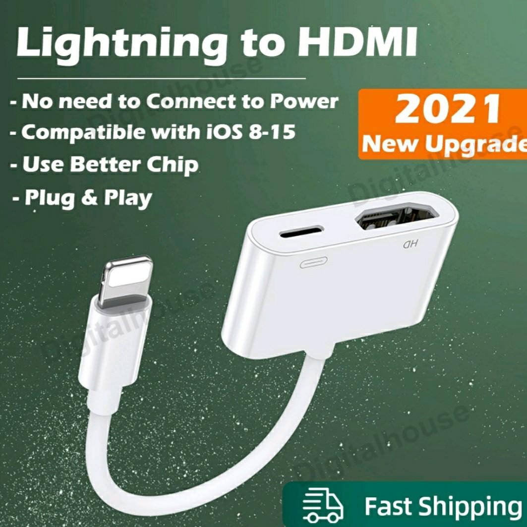 Lightning to HDMI adaptor, Computers & Tech, Parts & Accessories, Cables & Adaptors on Carousell