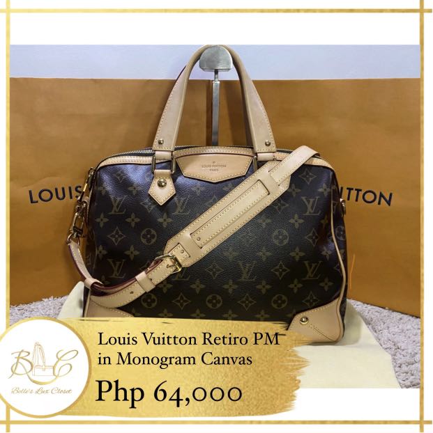 Authentic Louis Vuitton Retiro PM Monogram Purse (Retired), Luxury on  Carousell
