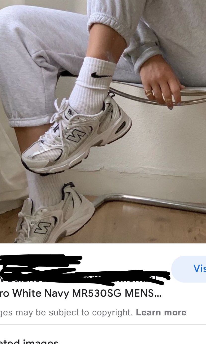 New balance 530 trainers in white and navy Men s Fashion