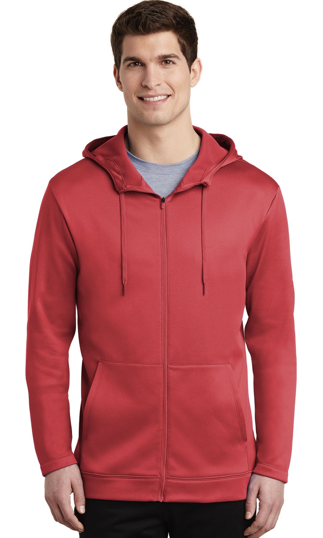 Red sales zip up