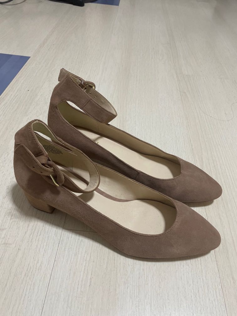 Nine West Brown Suede Mary Jane Low Heel Women s Fashion