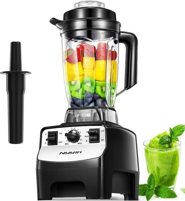 Nyyin Blender 2000W 10-Speed Smoothie Blender with 2L BPA-Free Tritan Container 33000 RPM 8 Blades in Stainless Steel 304 for Ice/Soup/Nuts