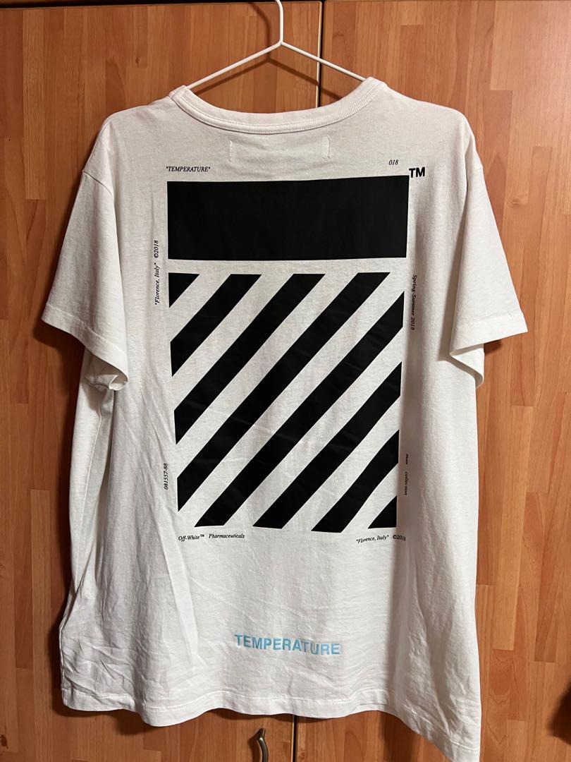 Off white online temperature white tee