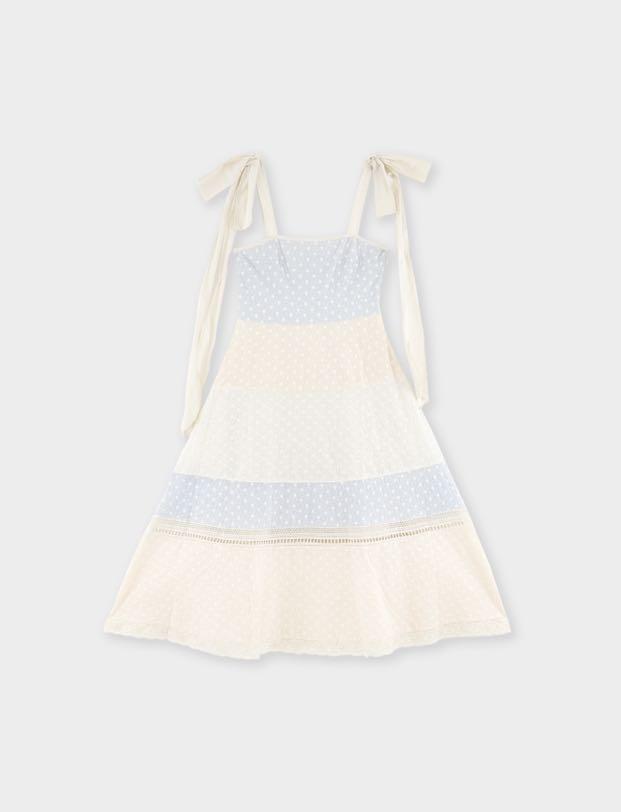 POMELO Janesuda x Pomelo Sustainable Tiered Midi Dress Multi Color