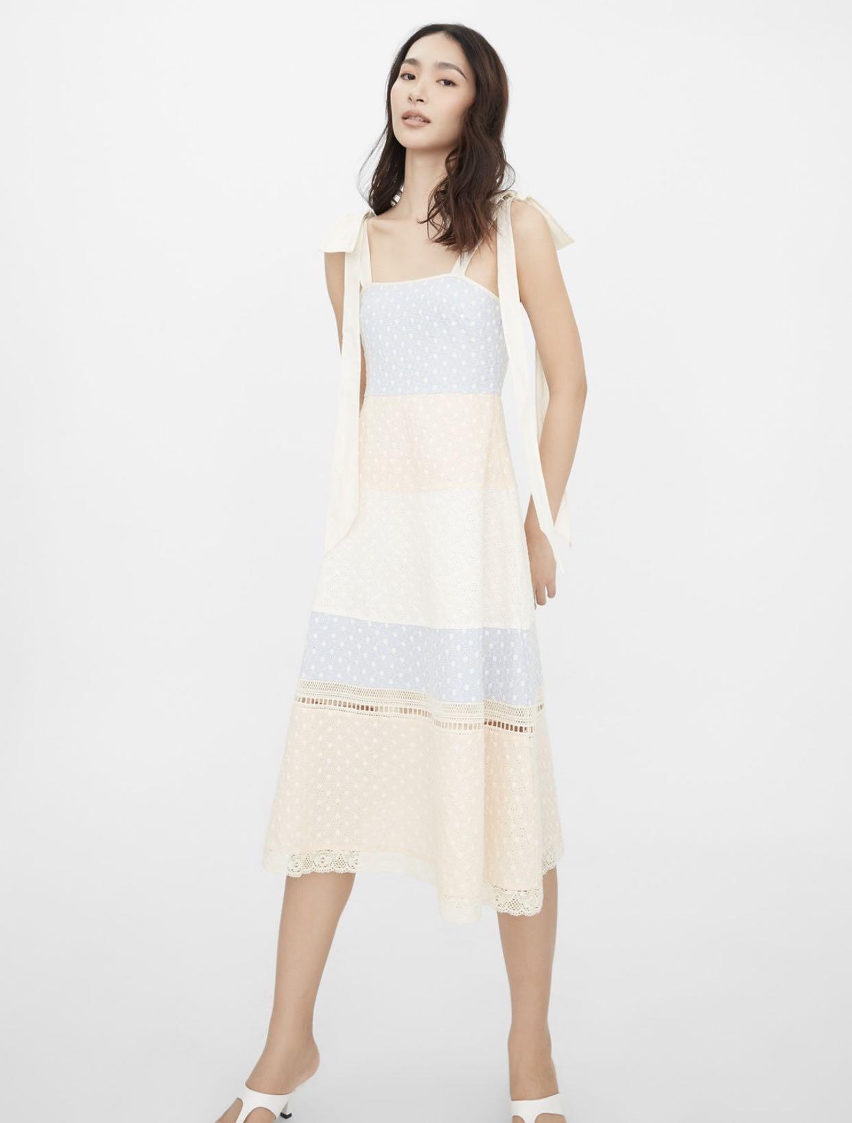 POMELO Janesuda x Pomelo Sustainable Tiered Midi Dress Multi Color