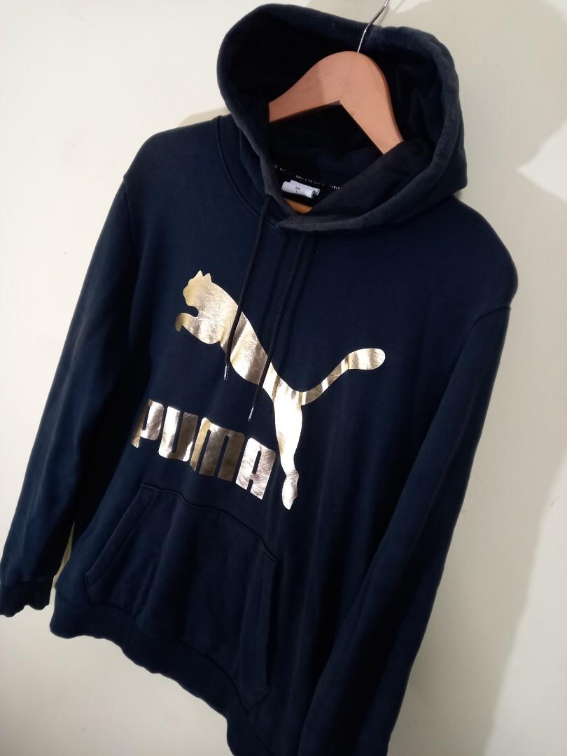 Puma gold logo hoodie Clearance