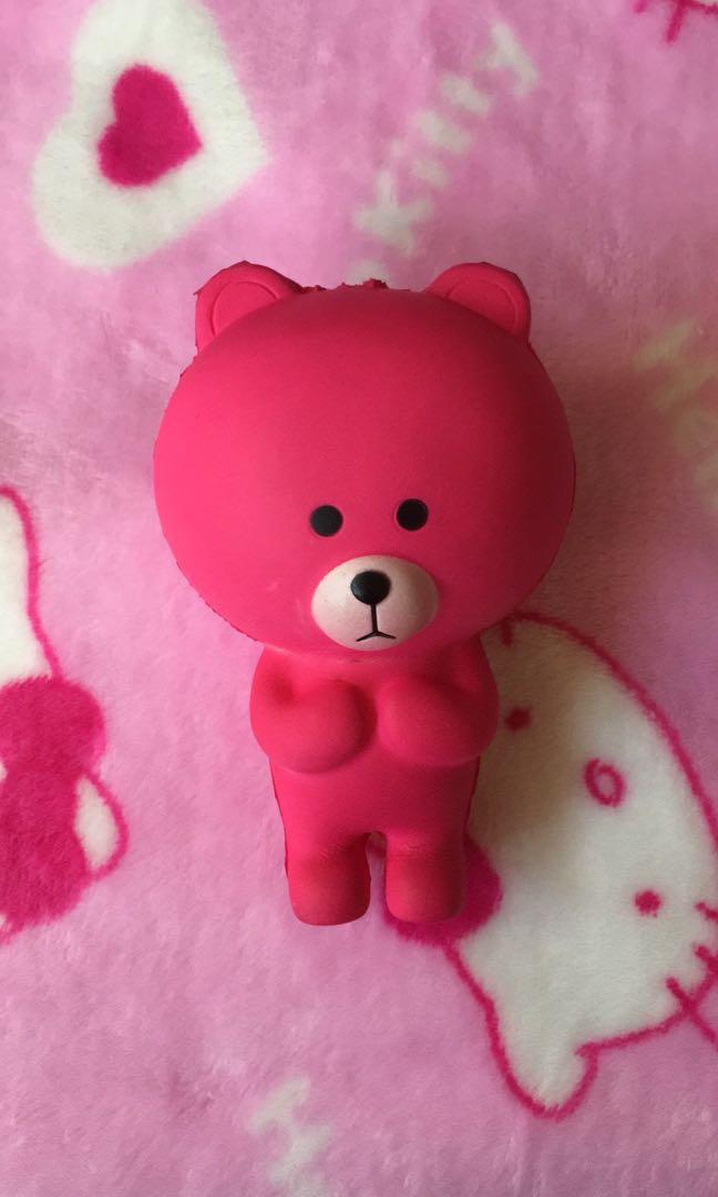 Pink hotsell bear squishy
