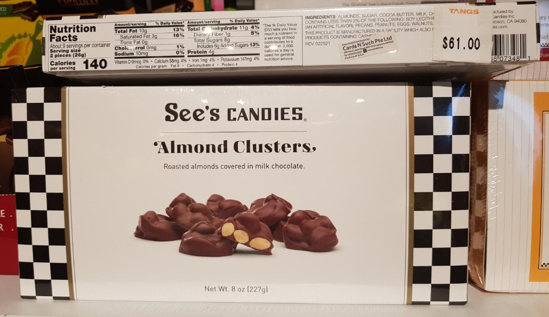 See's Candies Almond Cluster fm USA, Food & Drinks, Gift Baskets