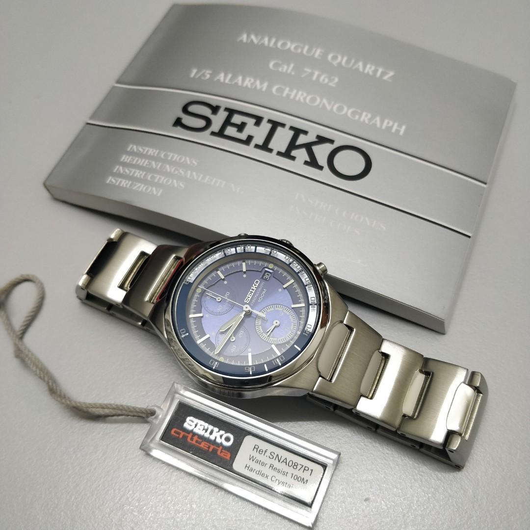 Seiko Criteria 7T62 0AX0 SNA087P1 SNA087 Chronograph, Men's Fashion,  Watches & Accessories, Watches on Carousell