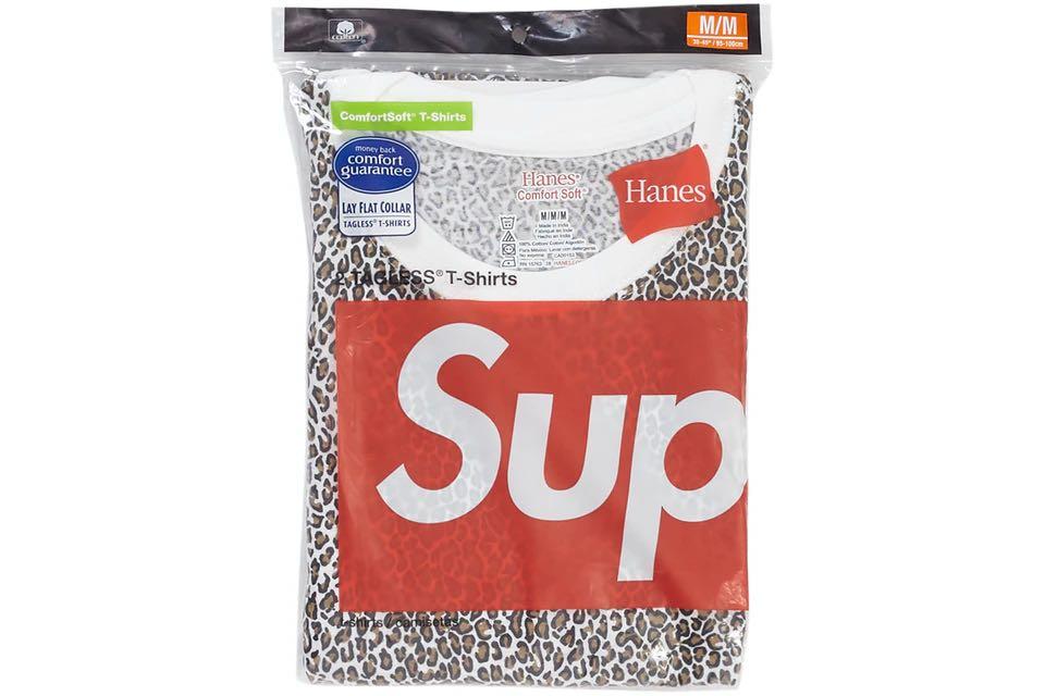 Supreme hanes leopard tee shop