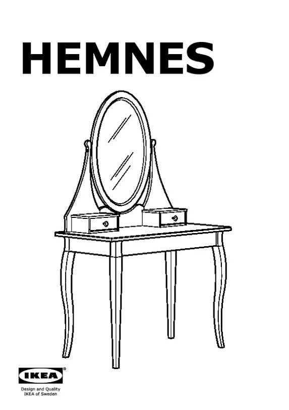 USED HEMNES DRESSING TABLE, Furniture & Home Living, Furniture, Tables