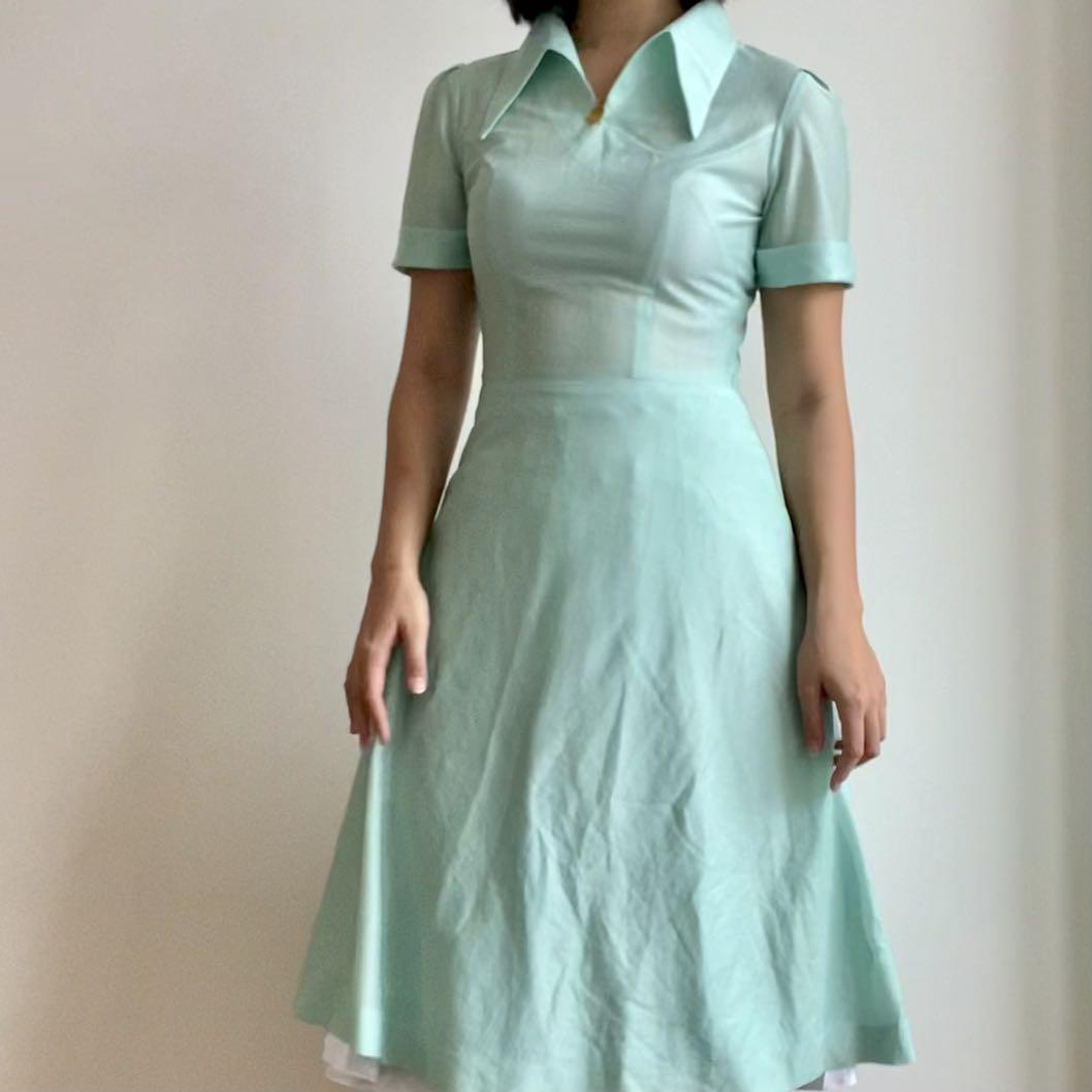 Vintage teal dress, Women's Fashion, Dresses & Sets, Dresses on Carousell