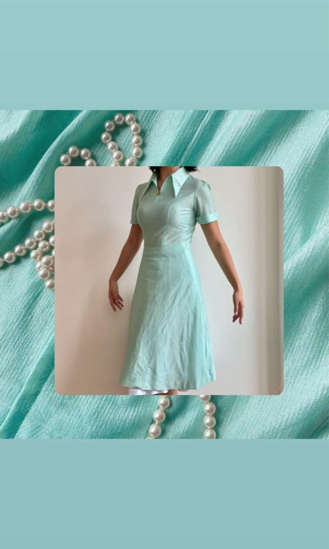Vintage teal dress, Women's Fashion, Dresses & Sets, Dresses on Carousell