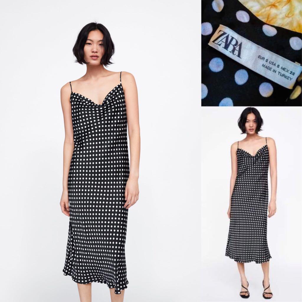 Zara polka dot dress (Category: Dresses) located in Manila. Submitted by everythingbranded (Listing ID 1140730512, Image 2). Description: Small no flaws/euc.