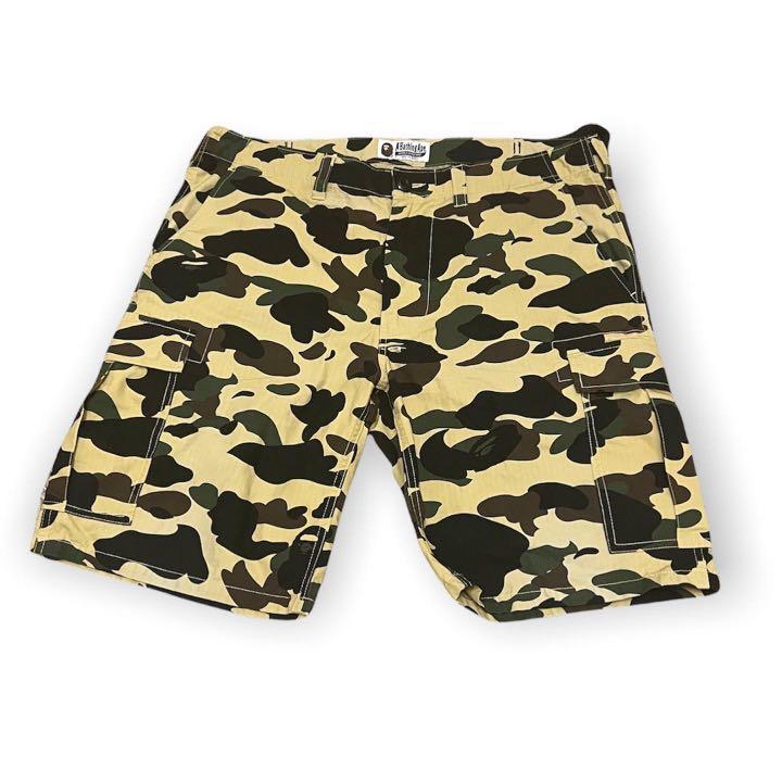Bape yellow camo shorts outlet