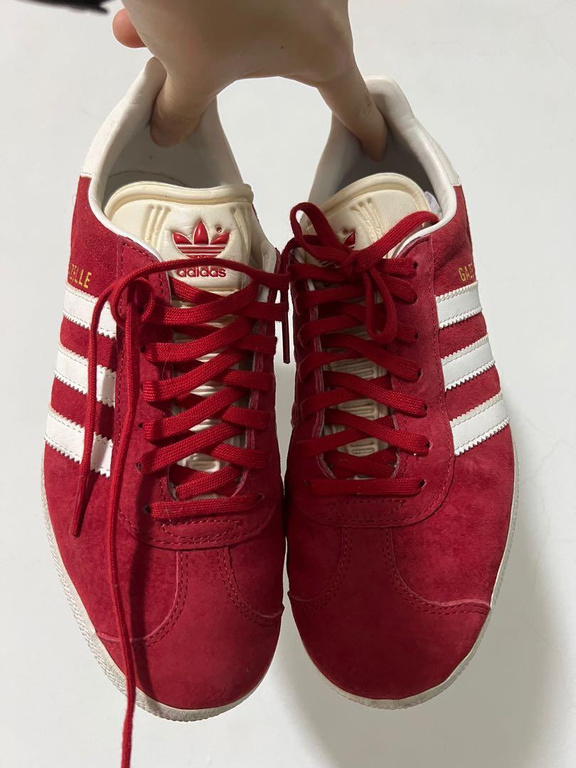 Red adidas discount gazelle trainers