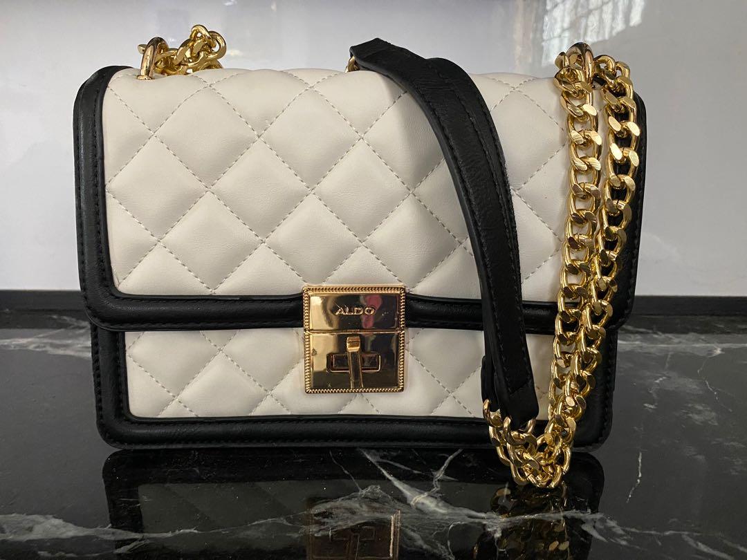 Aldo black and white bag discount