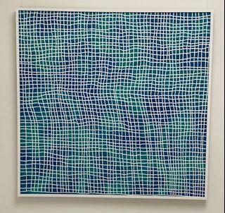 Australian Pilbara Aboriginal Original Artwork titled Dampier Salts by Aileen Sandy (Framed, 1380mm  x 1400mm, Acylic on Canvas)