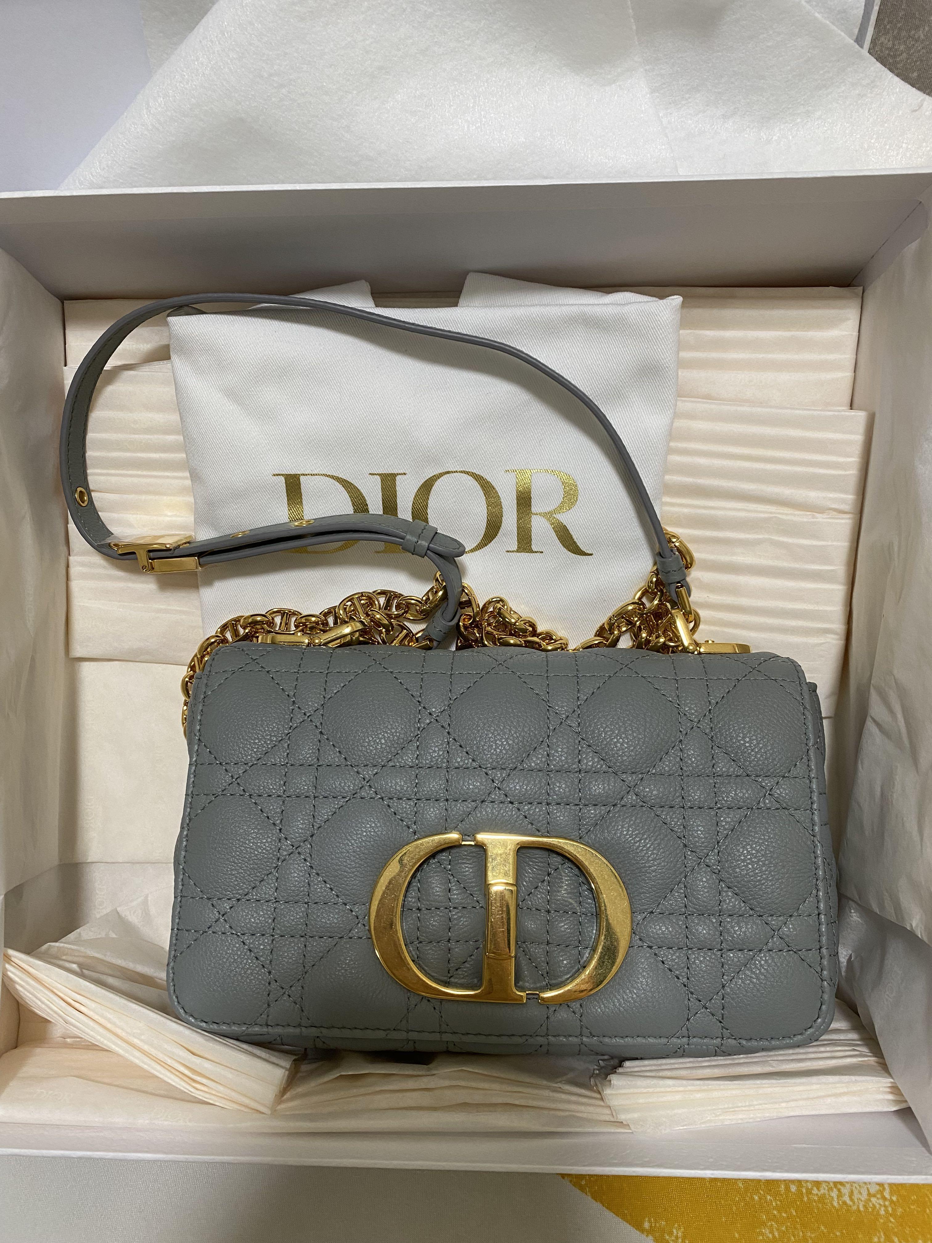Small Dior Caro Bag Black Supple Cannage Calfskin  DIOR AU