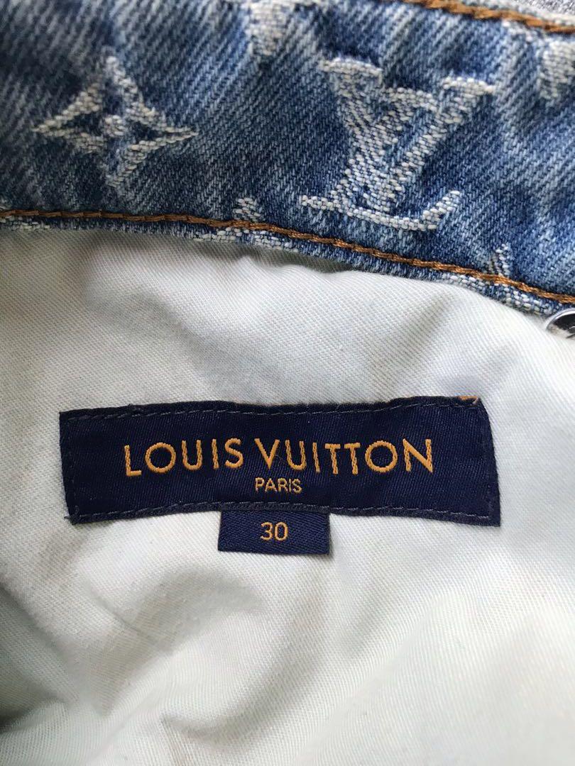 Louis Vuitton By Virgil Abloh Monogram Tuffetage Baggy Denim SS22 Sz 3