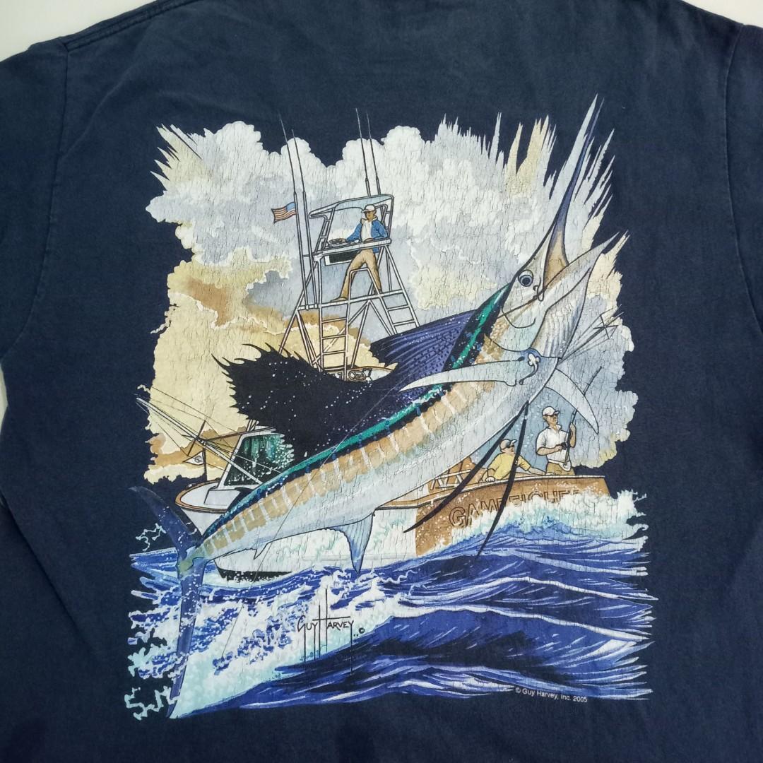 baju kaos oblong vintage vtg guy harvey 