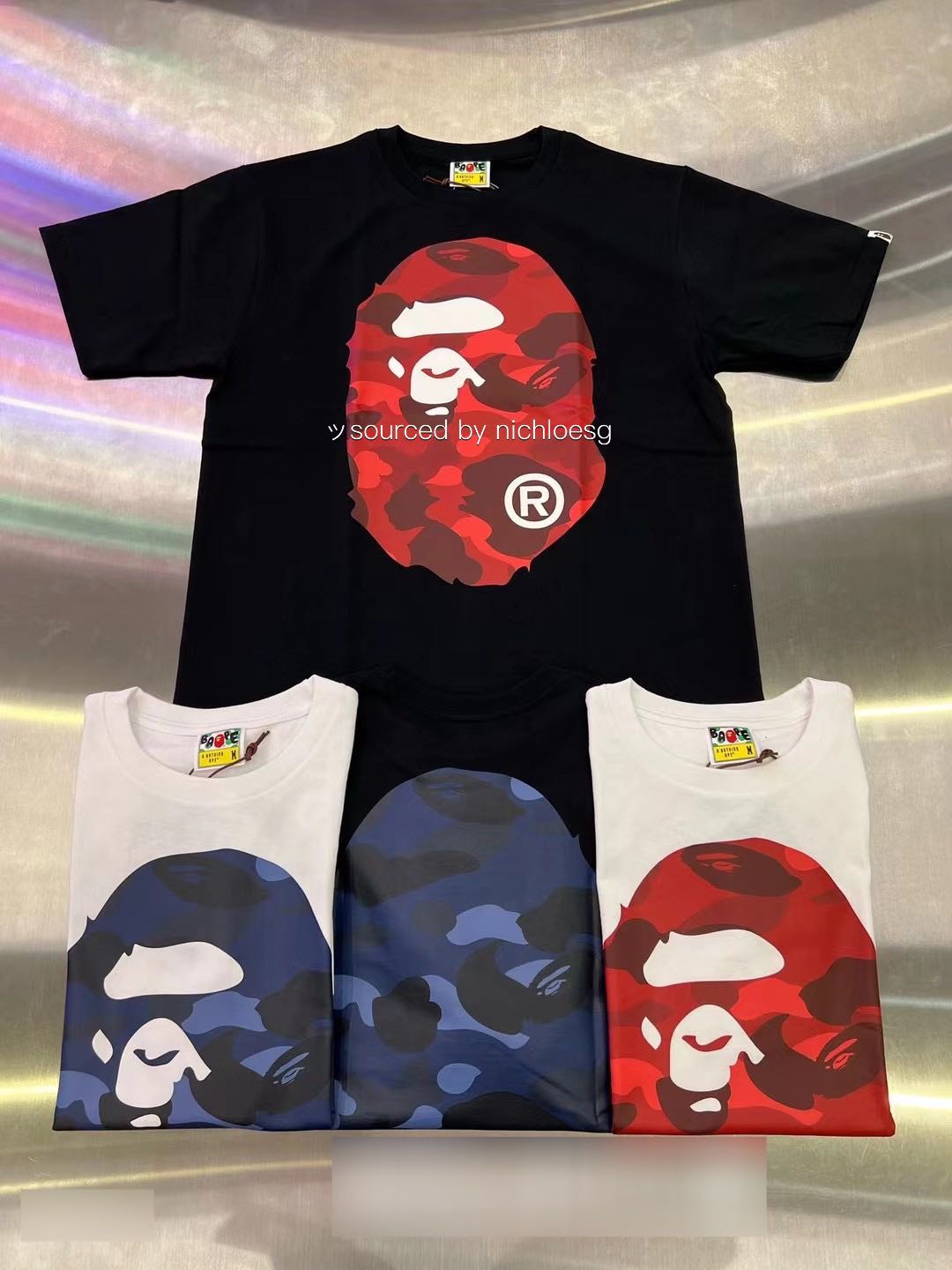 BAPE COLOR CAMO BIG APE HEAD TEE, Men's 