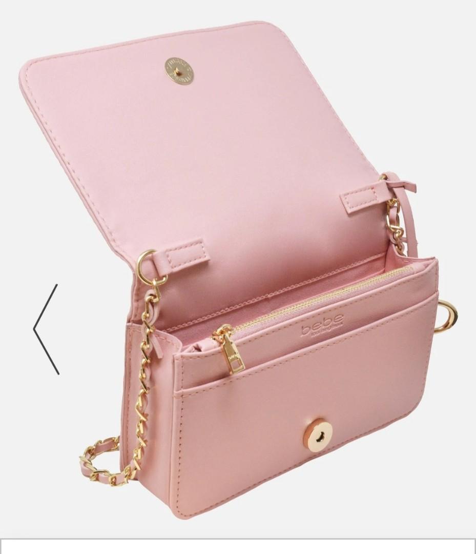 Bebe Pink Flap Bag Women s Fashion Bags Wallets Cross body Bags on Carousell