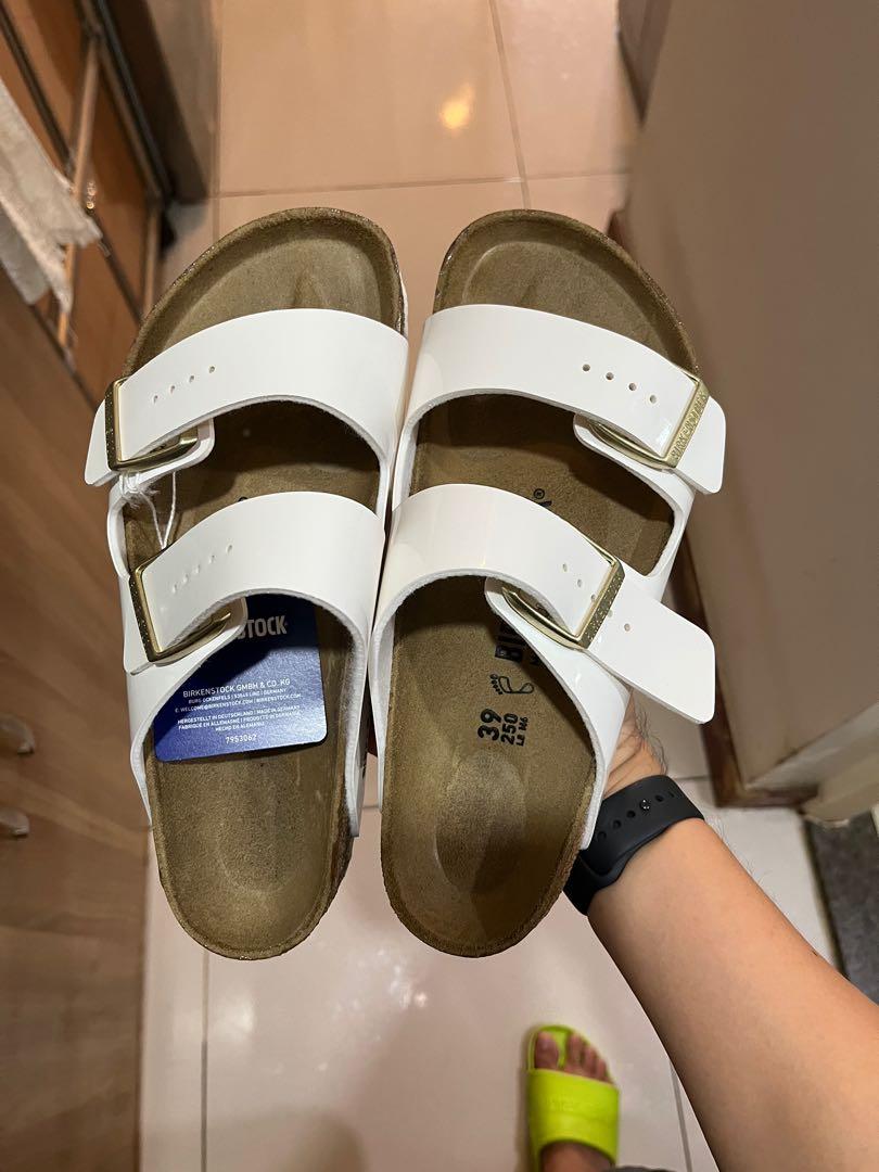 birkenstock arizona patent white 39 Women s Fashion Footwear