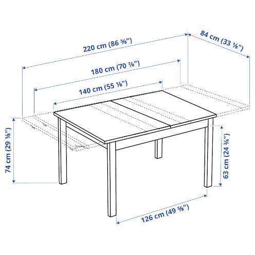 Ikea bjursta extendable best sale dining table dimensions