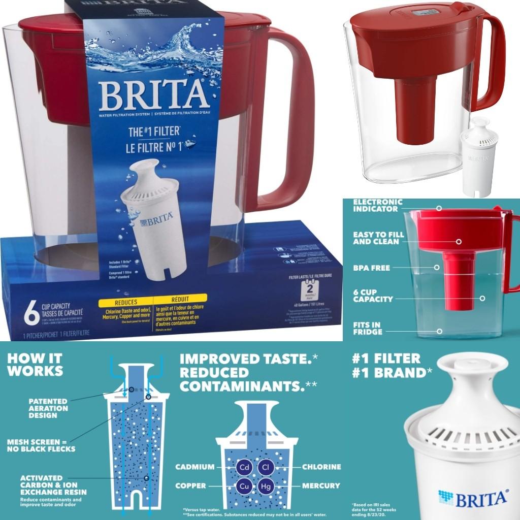 Brita Small 5 Cup Metro Water Pitcher with Filter - BPA Free