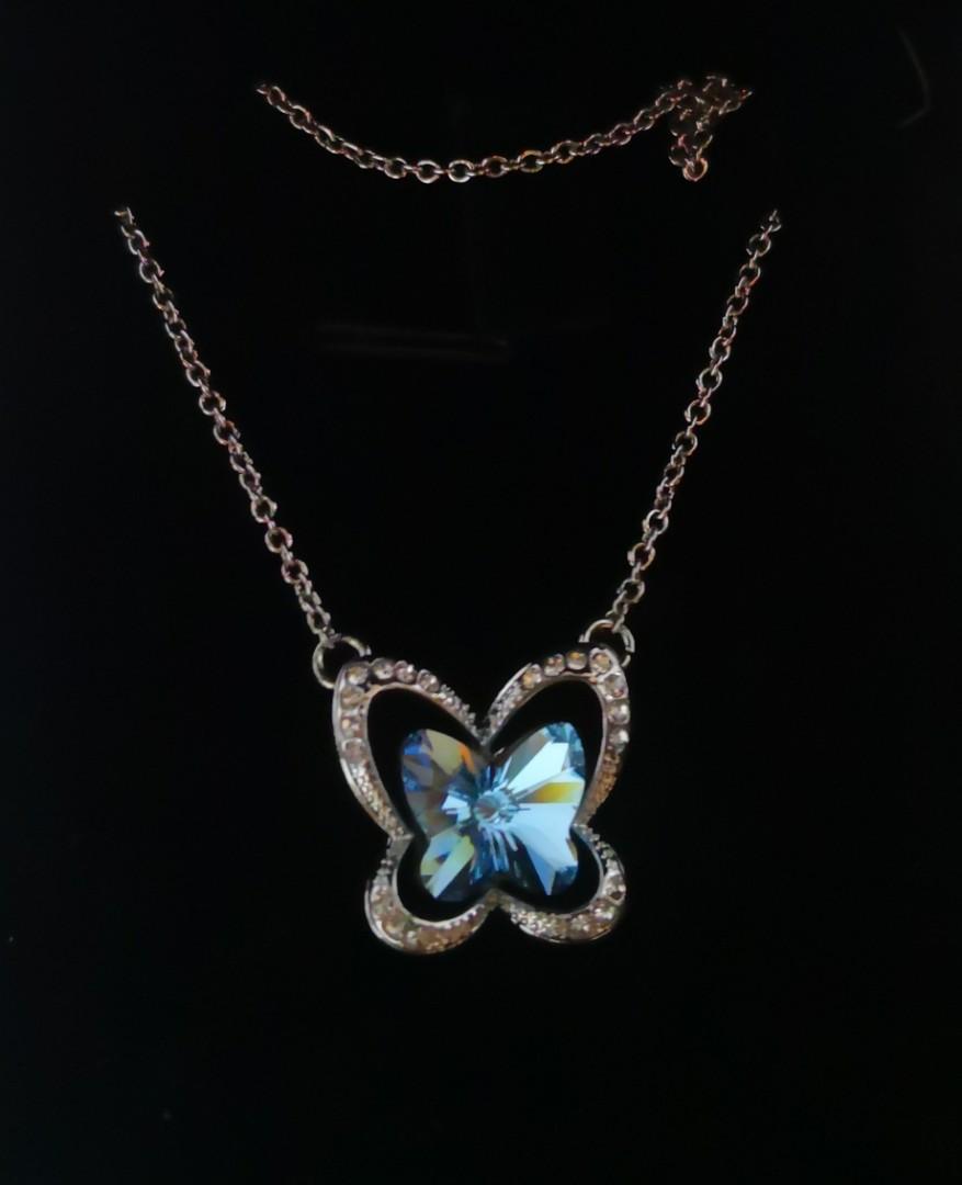 Butterfly lady colour necklace Swarovski crystals