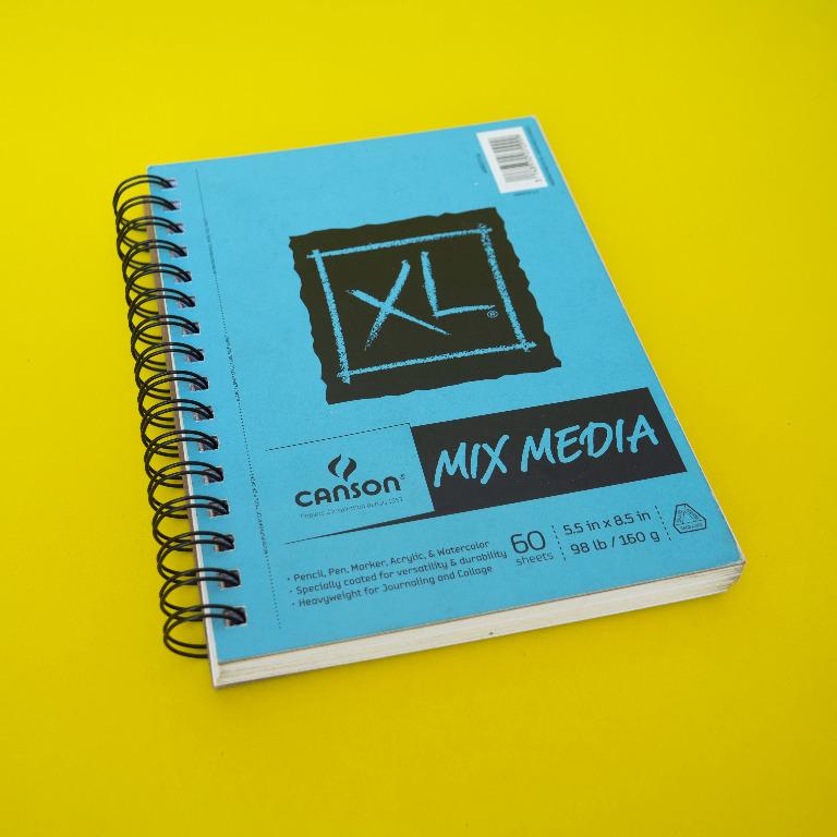 Canson XL Mixed Media Sketchbook 5.5x8.5, Hobbies & Toys