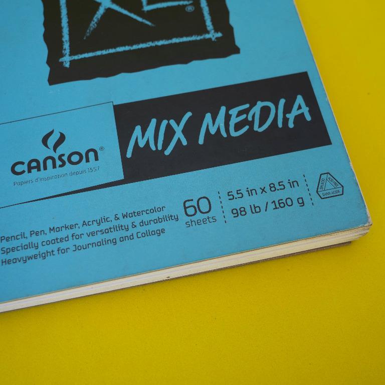 Canson XL Mixed Media Sketchbook 5.5x8.5, Hobbies & Toys