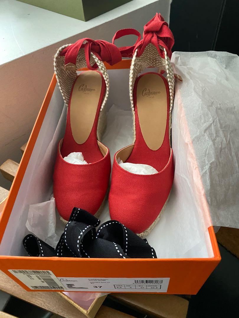 CASTA ER Carina 80 canvas wedge espadrilles