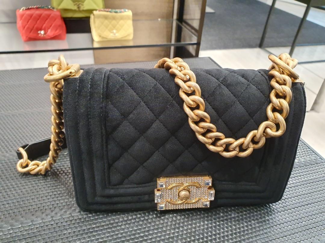 Chanel boy velvet top