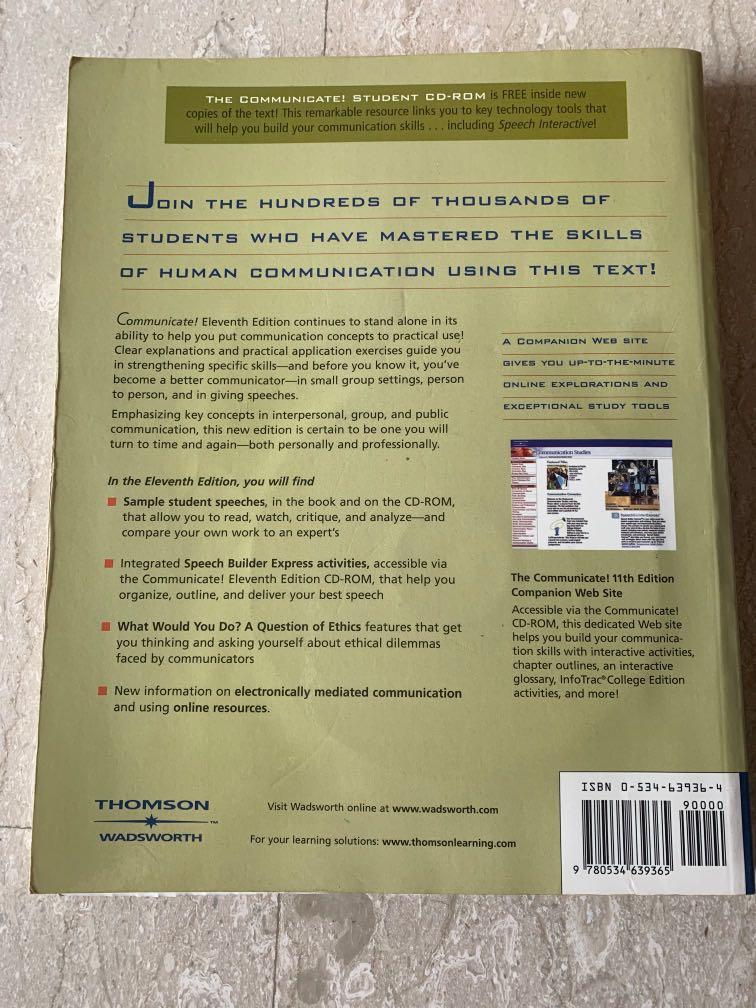 Communicate (Category: Textbooks) located in Singapore. Submitted by bluevampire (Listing ID 1140903643, Image 3). Description: No writing / highlight Content is in photos Used it as university textbook .